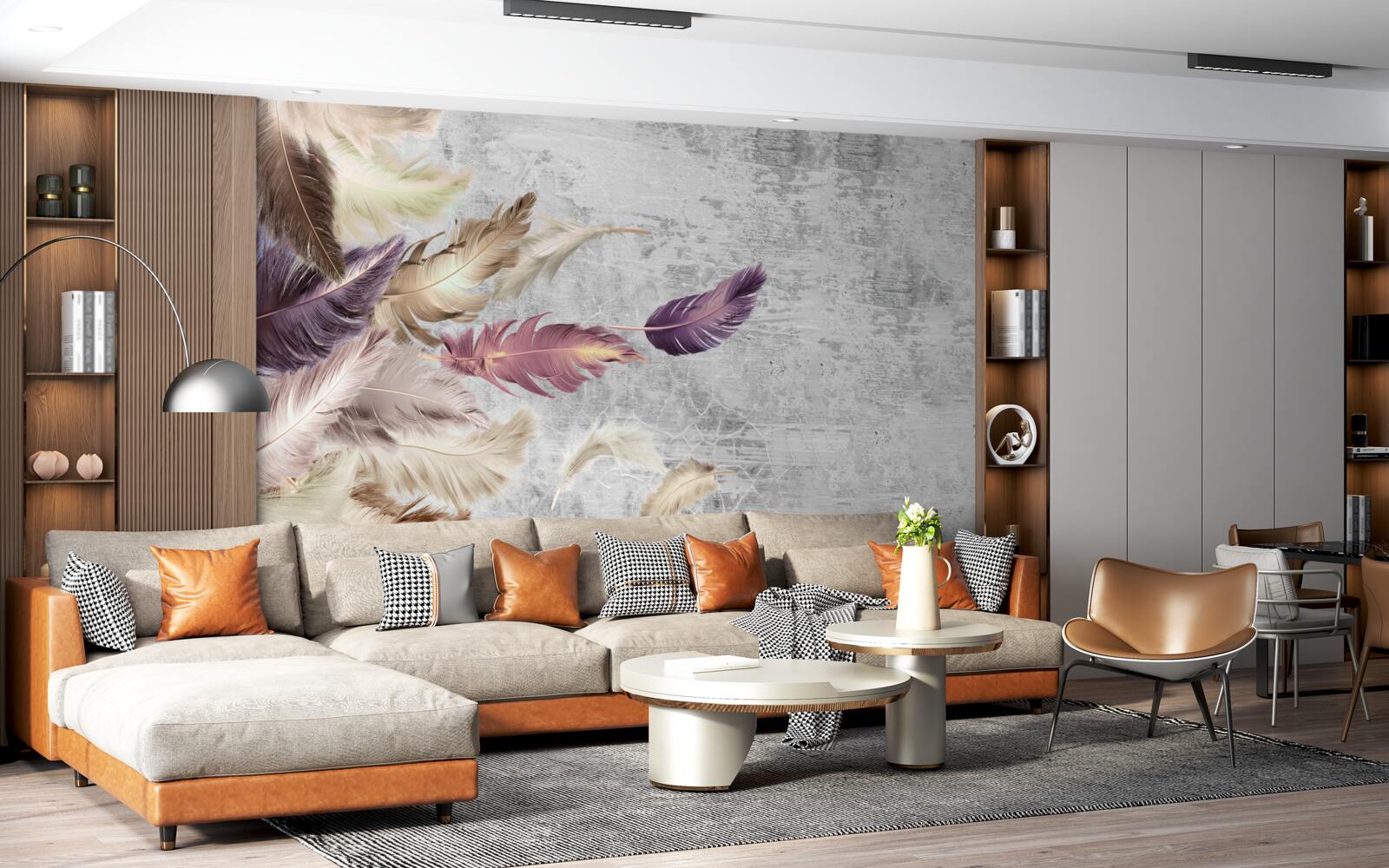 Fototapeta tapeta z piórami