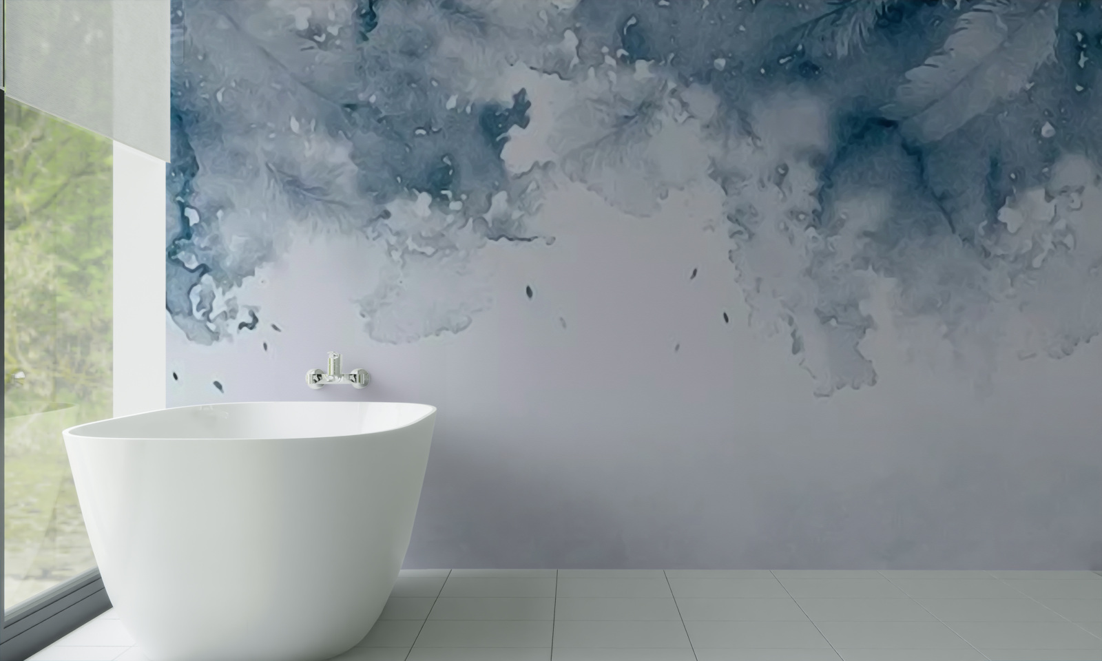 Fototapeta niebieska ściana