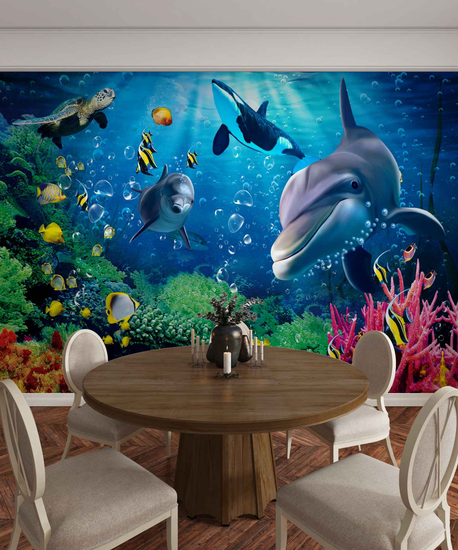 Fototapeta wspaniałe głębiny podwodnego królestwa