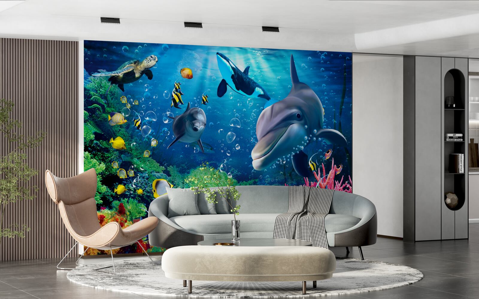 Fototapeta wspaniałe głębiny podwodnego królestwa