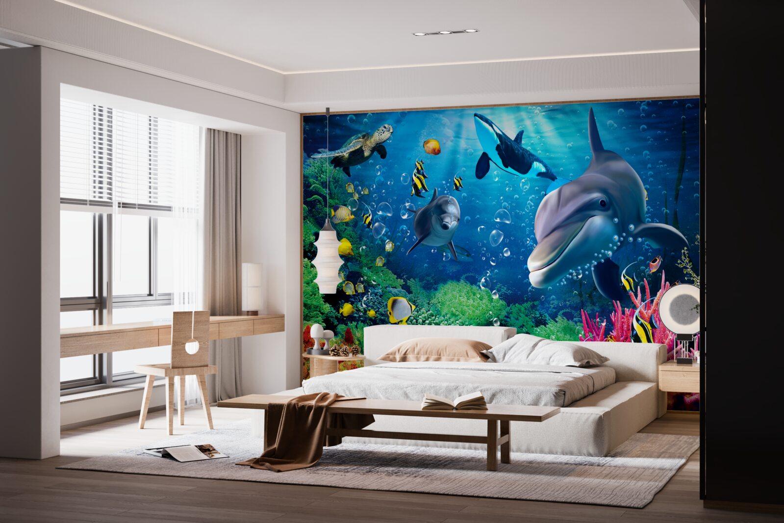 Fototapeta wspaniałe głębiny podwodnego królestwa