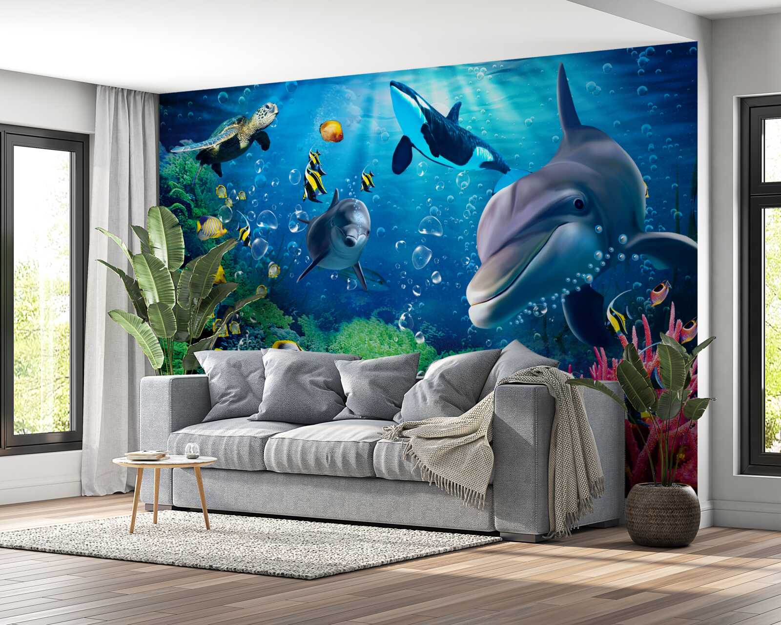 Fototapeta wspaniałe głębiny podwodnego królestwa