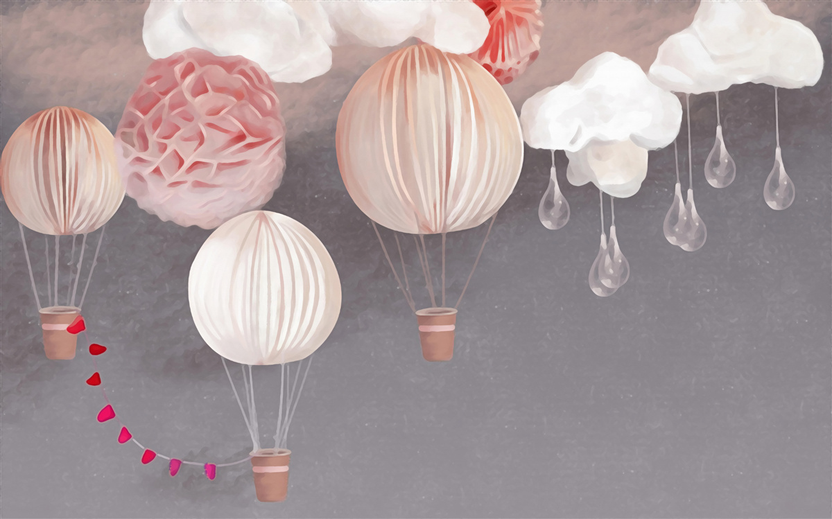 Fototapeta piłki w różowych koszach