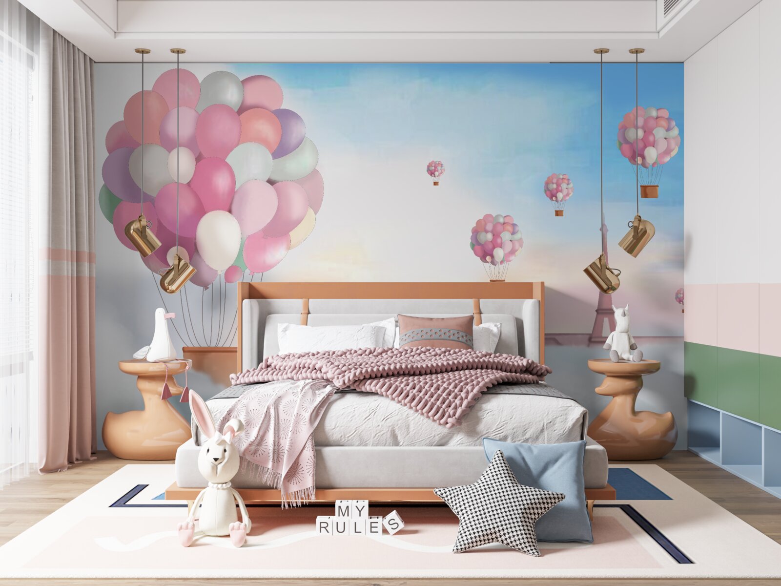 Fototapeta róż i korytarz