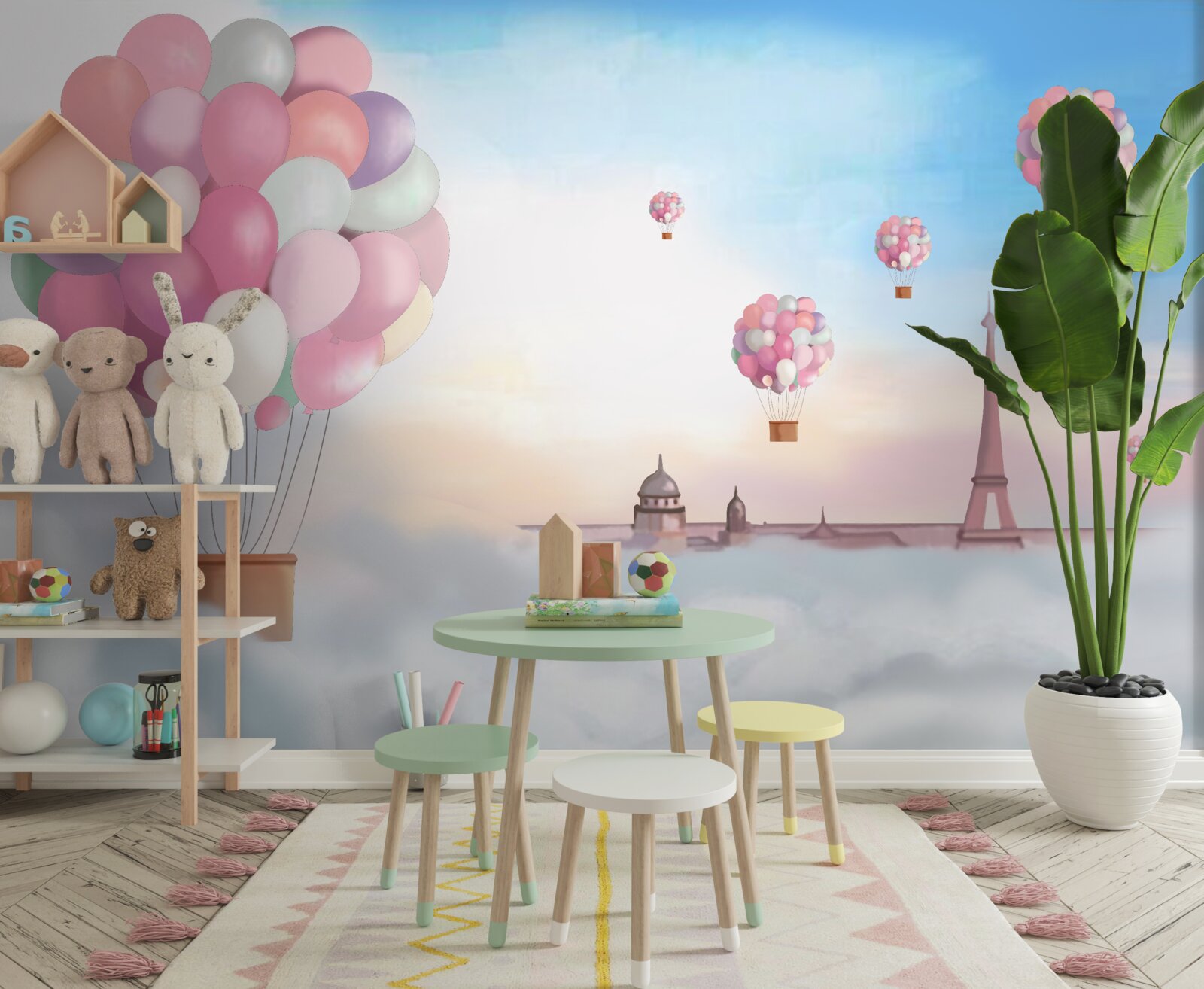 Fototapeta róż i korytarz