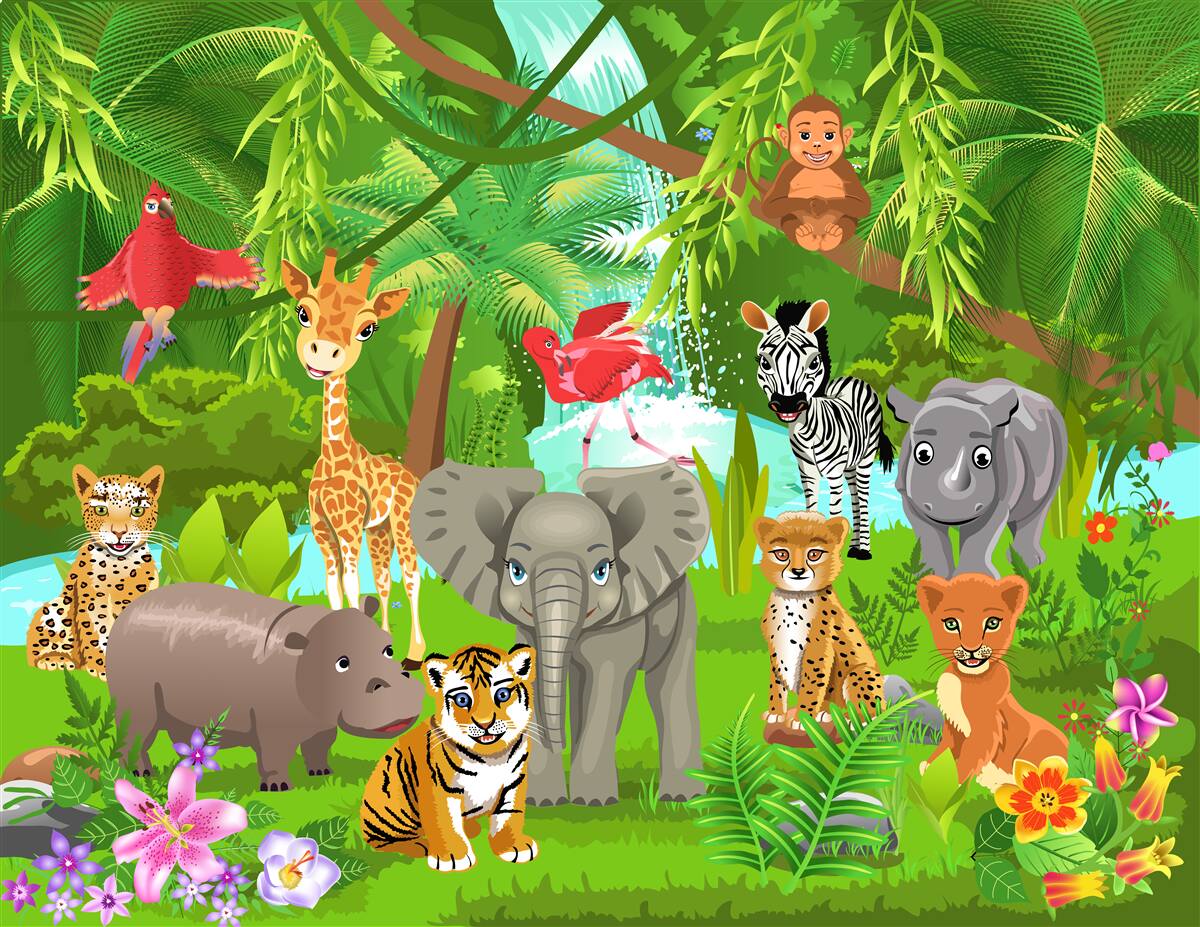 Fototapeta stworzenie w krzaku