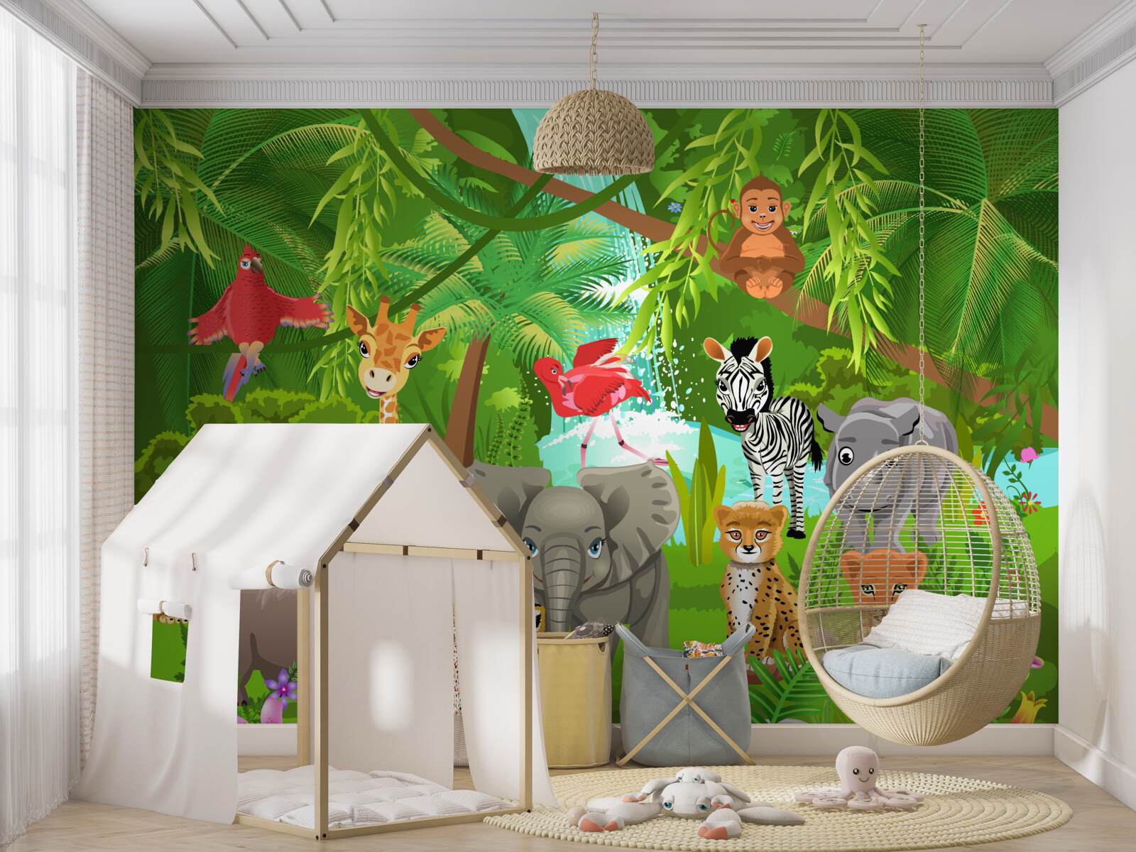 Fototapeta stworzenie w krzaku