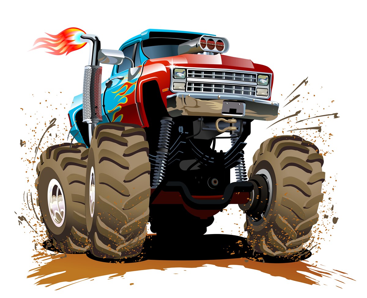 Fototapeta pojazd poruszający się po ziemi, gigantyczny pickup i środek transportu