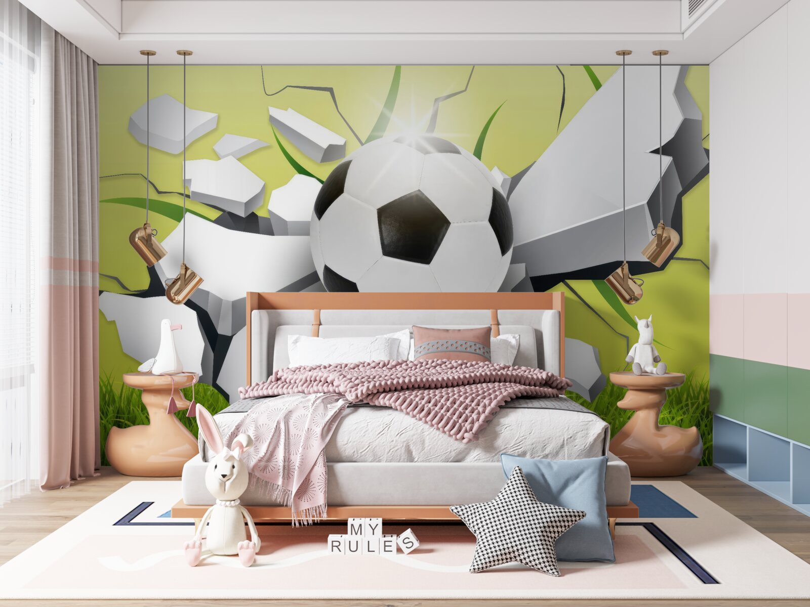 Fototapeta szczęśliwe uderzenie w piłkę