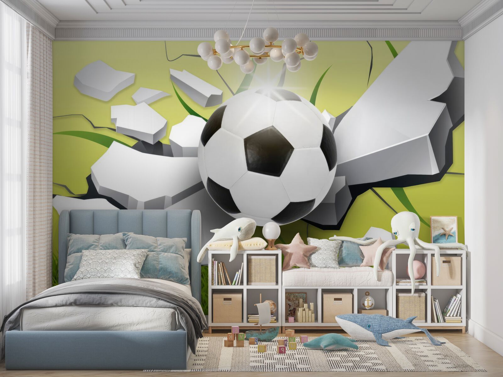 Fototapeta szczęśliwe uderzenie w piłkę