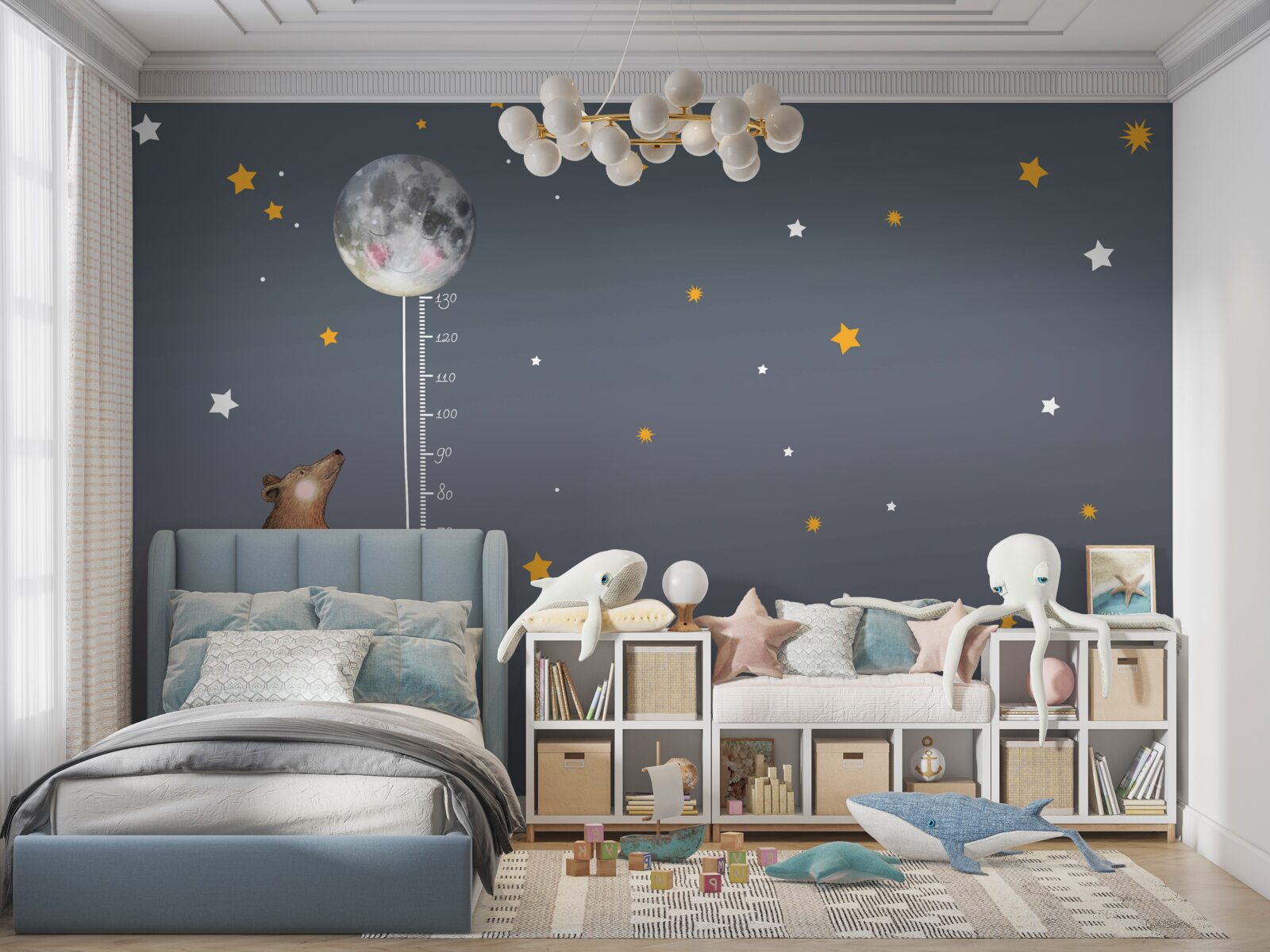 Fototapeta przestrzeń niebieska usiana gwiazdami