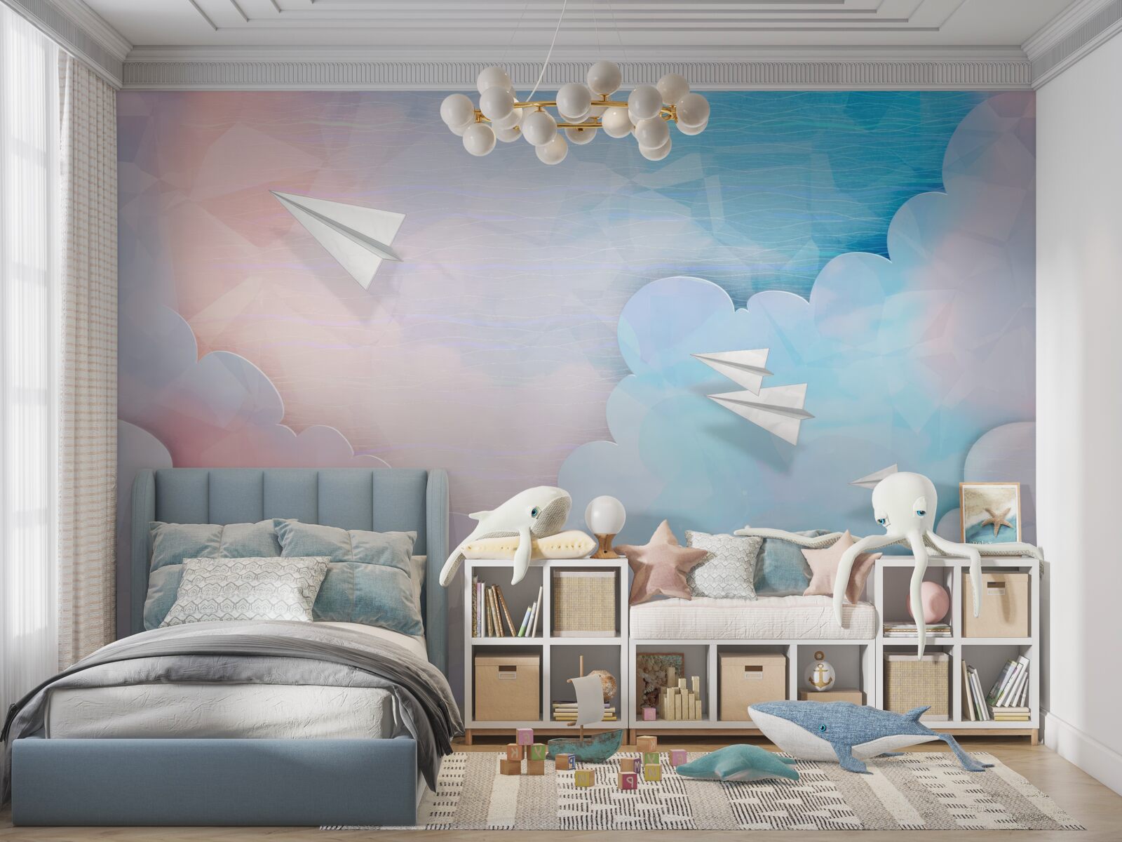 Fototapeta niebo, ściana i kolor niebieski