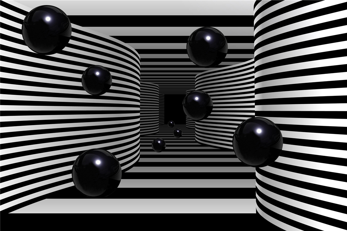 Fototapeta czarne kule kosmiczne