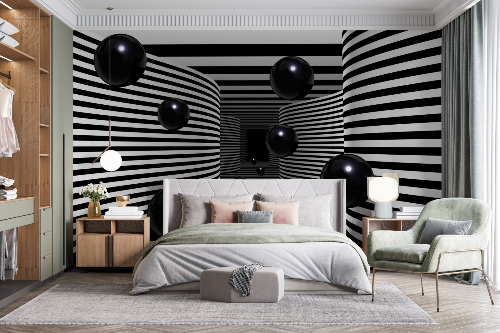 Fototapeta czarne kule kosmiczne