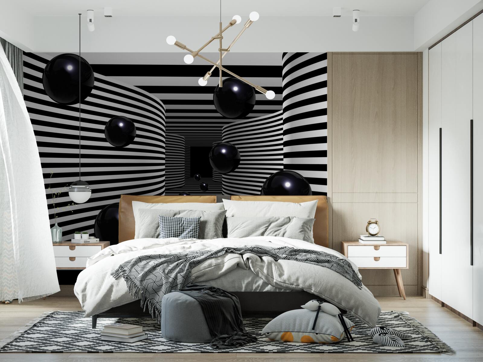 Fototapeta czarne kule kosmiczne