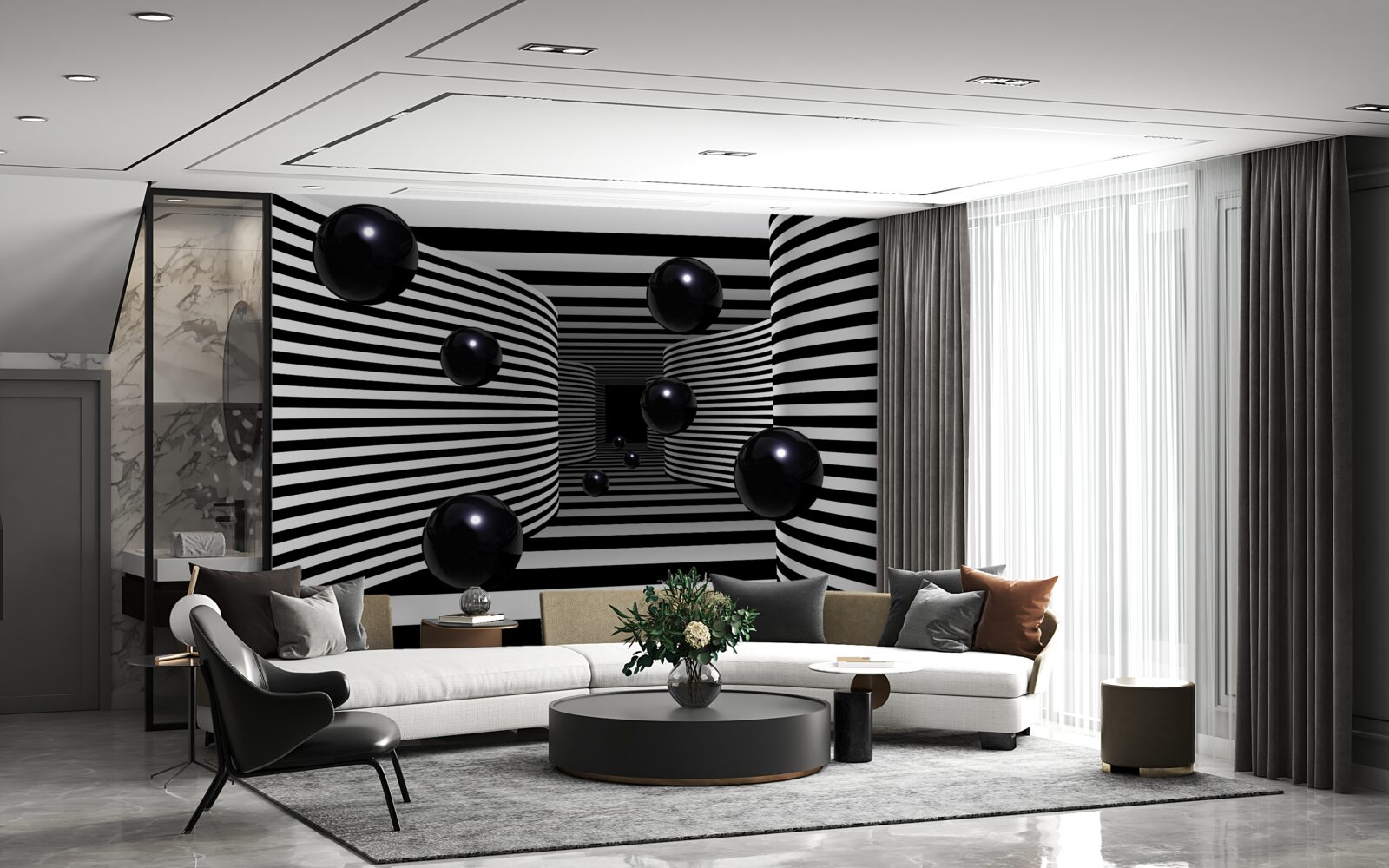 Fototapeta czarne kule kosmiczne