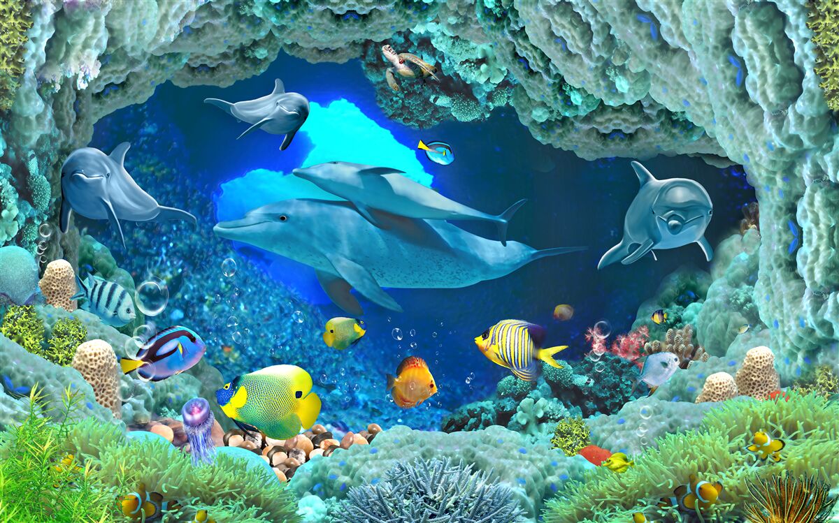 Fototapeta akwarium ścienne i słodkowodne