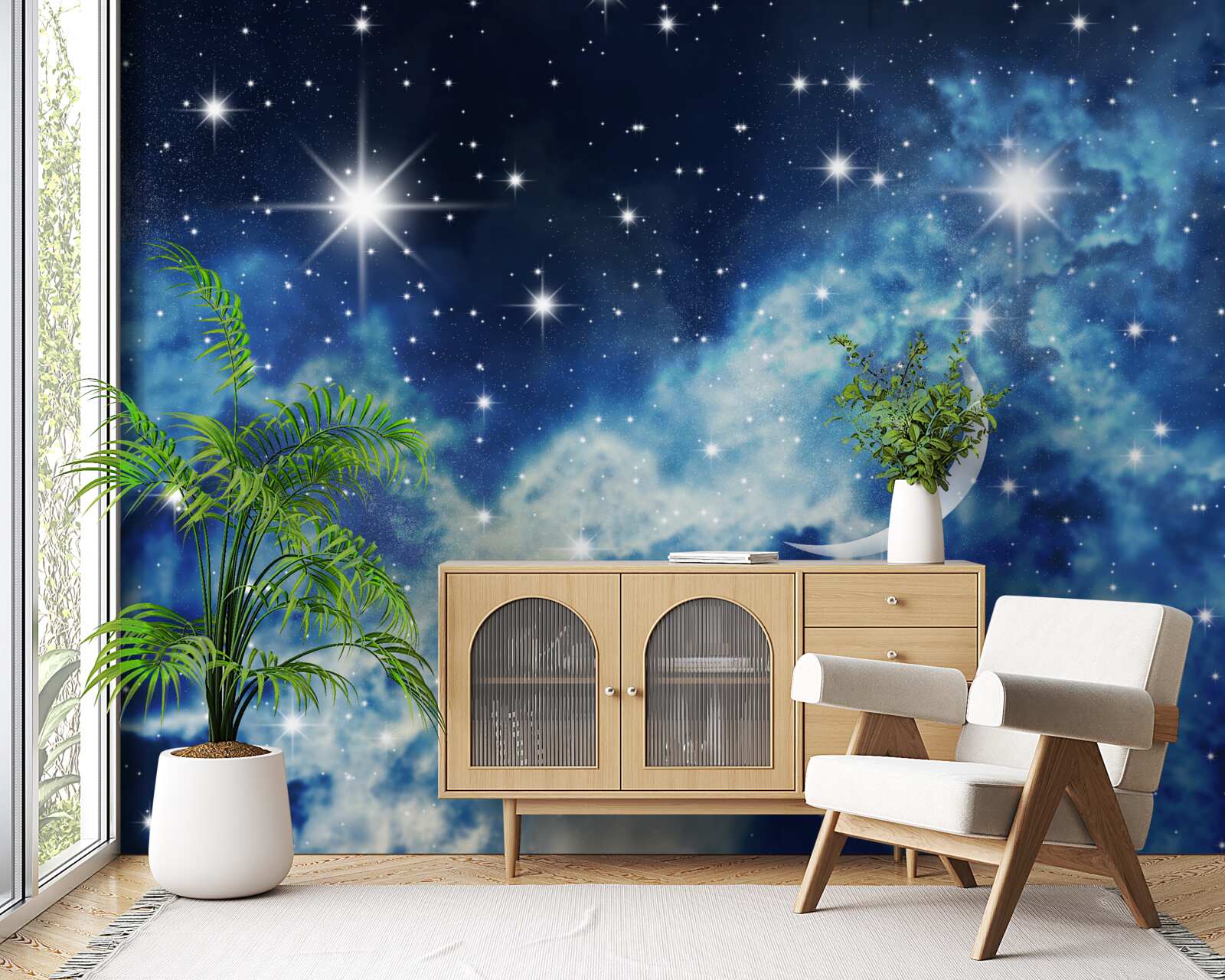 Fototapeta scenariusz sufitowy z niebem do sypialni