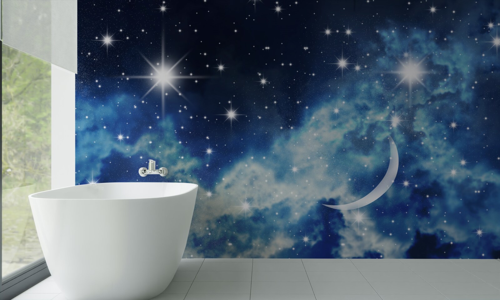 Fototapeta scenariusz sufitowy z niebem do sypialni