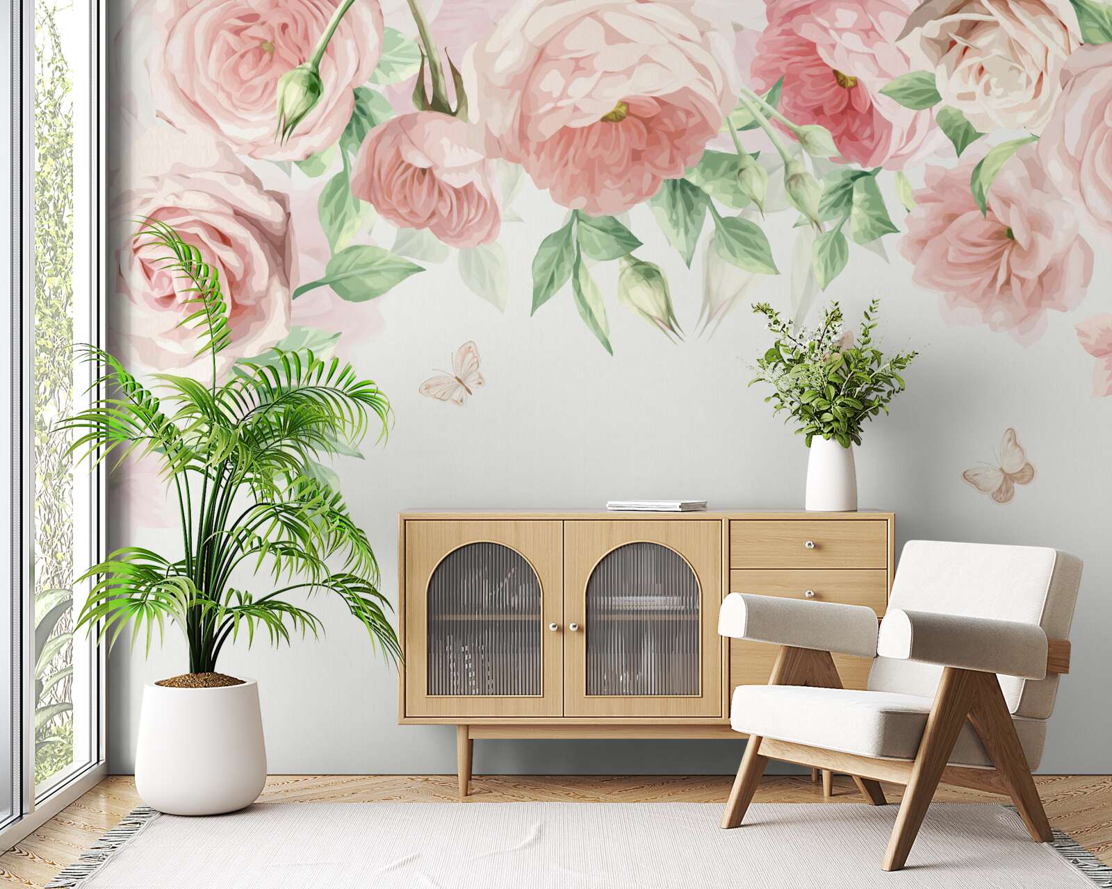 Fototapeta kwiaty malowane akwarelami