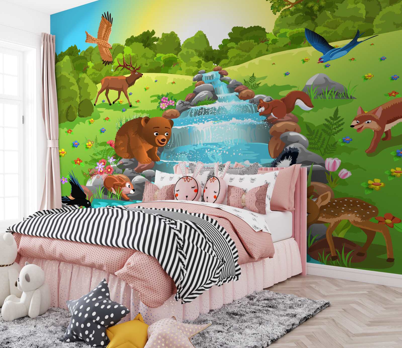 Fototapeta zwierzęta przy źródle wody