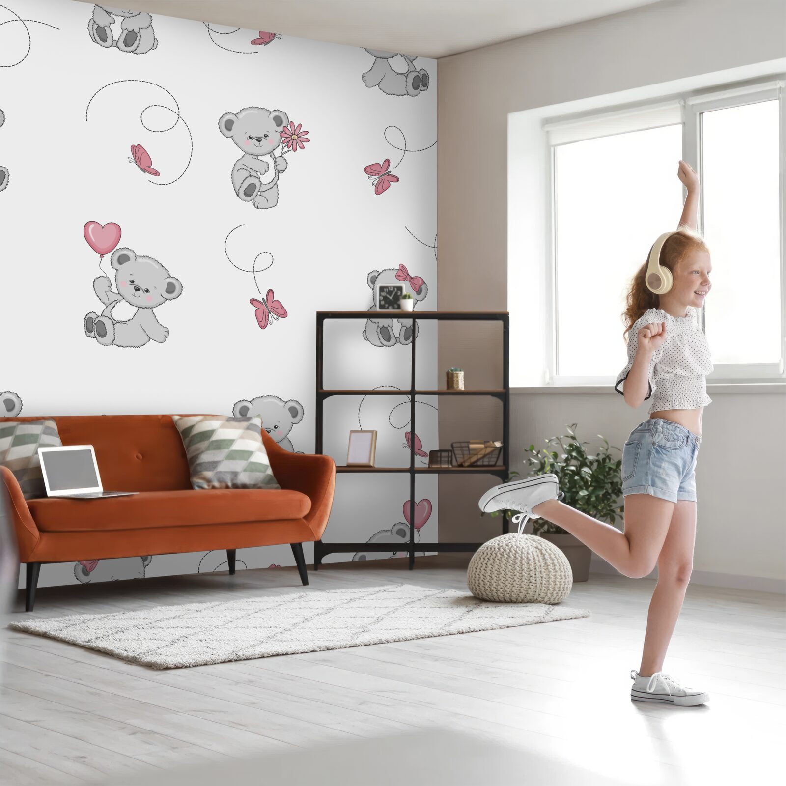 Fototapeta urocze, szare niedźwiadki