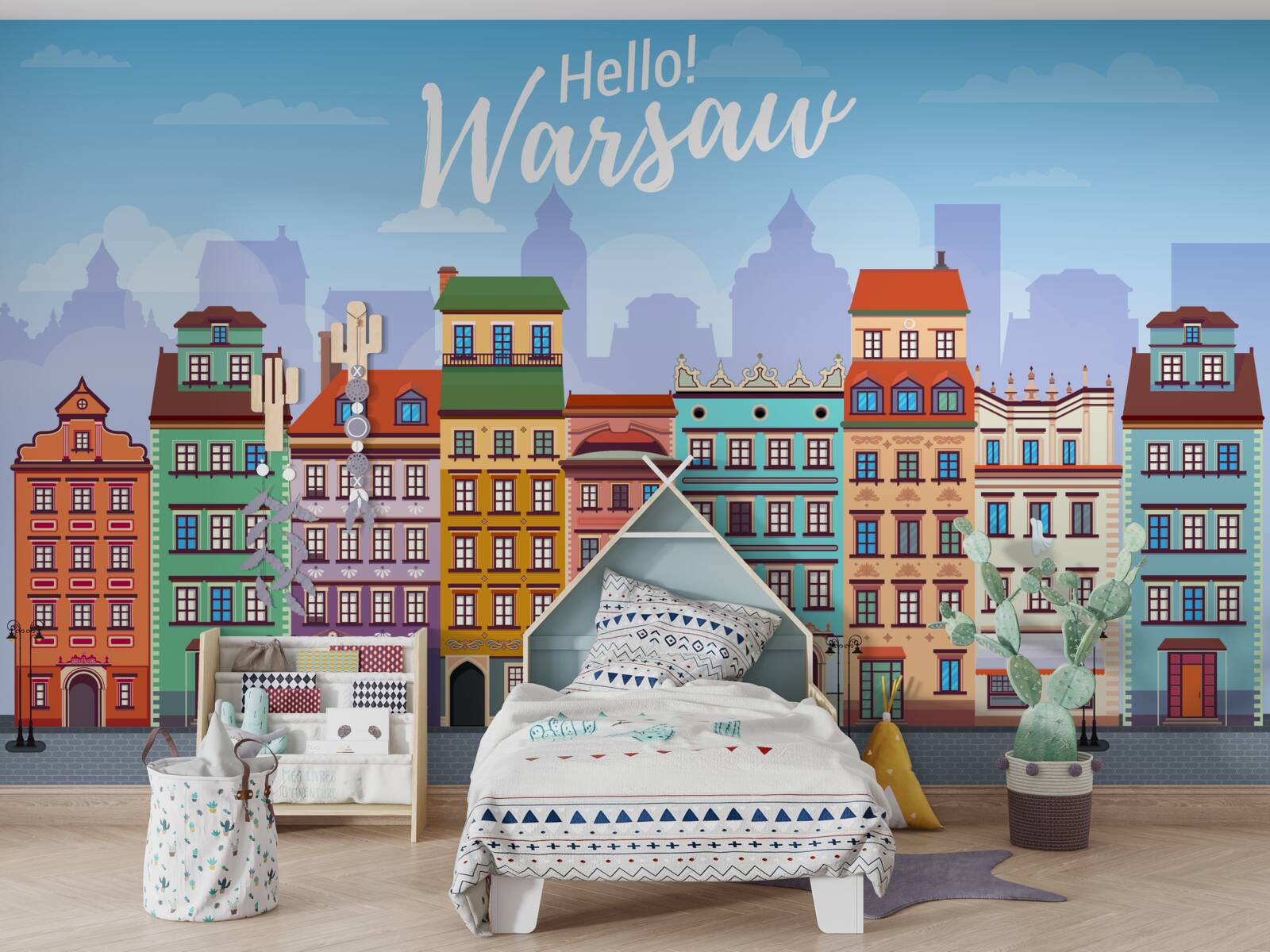 Fototapeta jasne budynki w warszawie