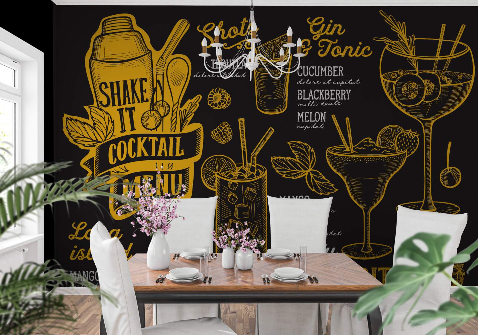 Fototapeta menu koktajlowe