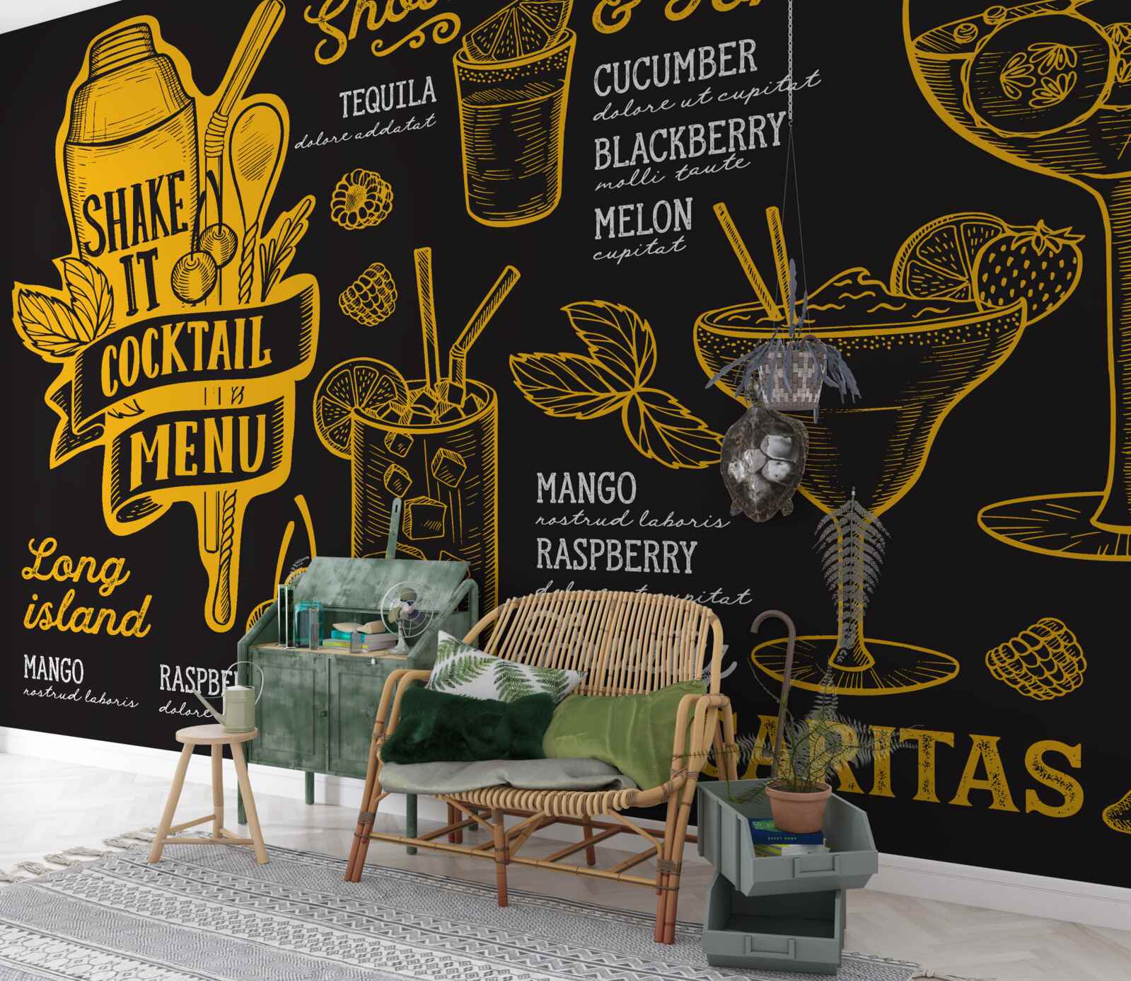 Fototapeta menu koktajlowe