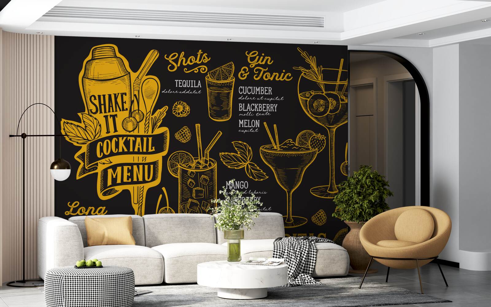 Fototapeta menu koktajlowe