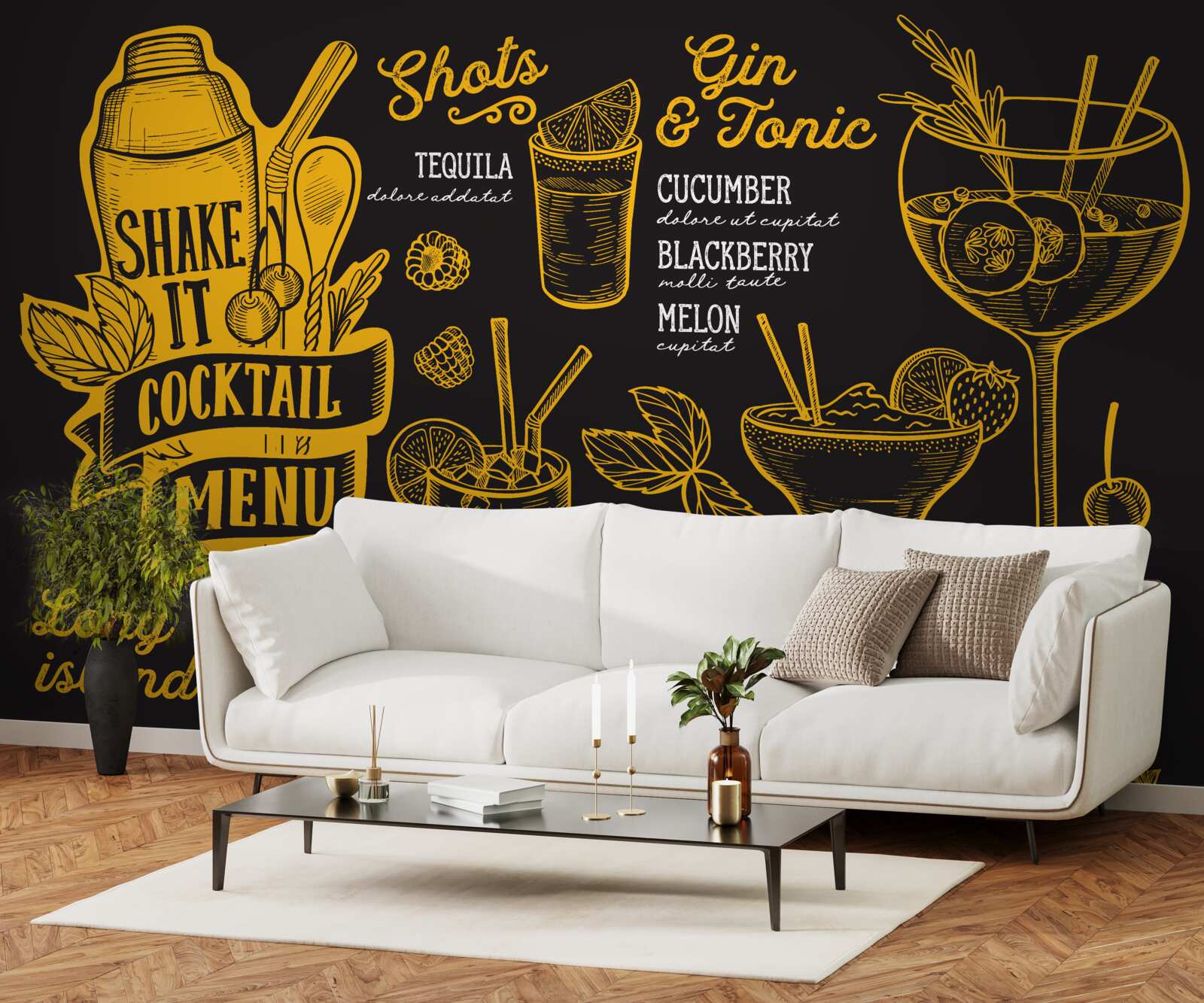 Fototapeta menu koktajlowe