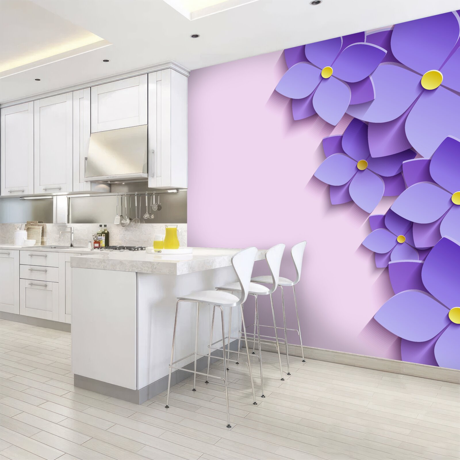 Fototapeta fioletowe pąki kwiatowe na powierzchni wody