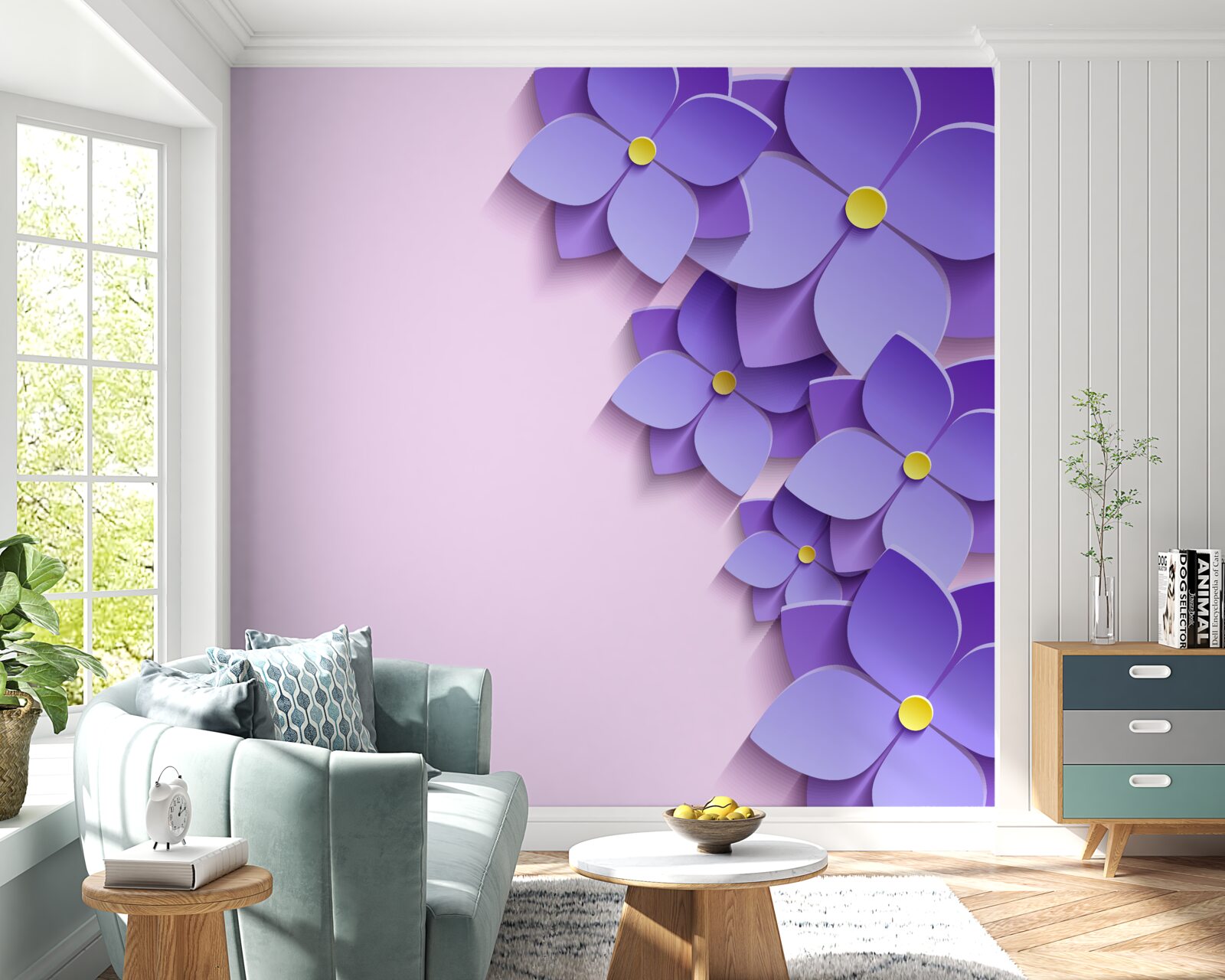 Fototapeta fioletowe pąki kwiatowe na powierzchni wody