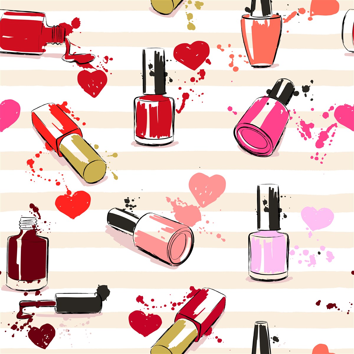 Fototapeta wielokolorowe butelki z lakierem do paznokci