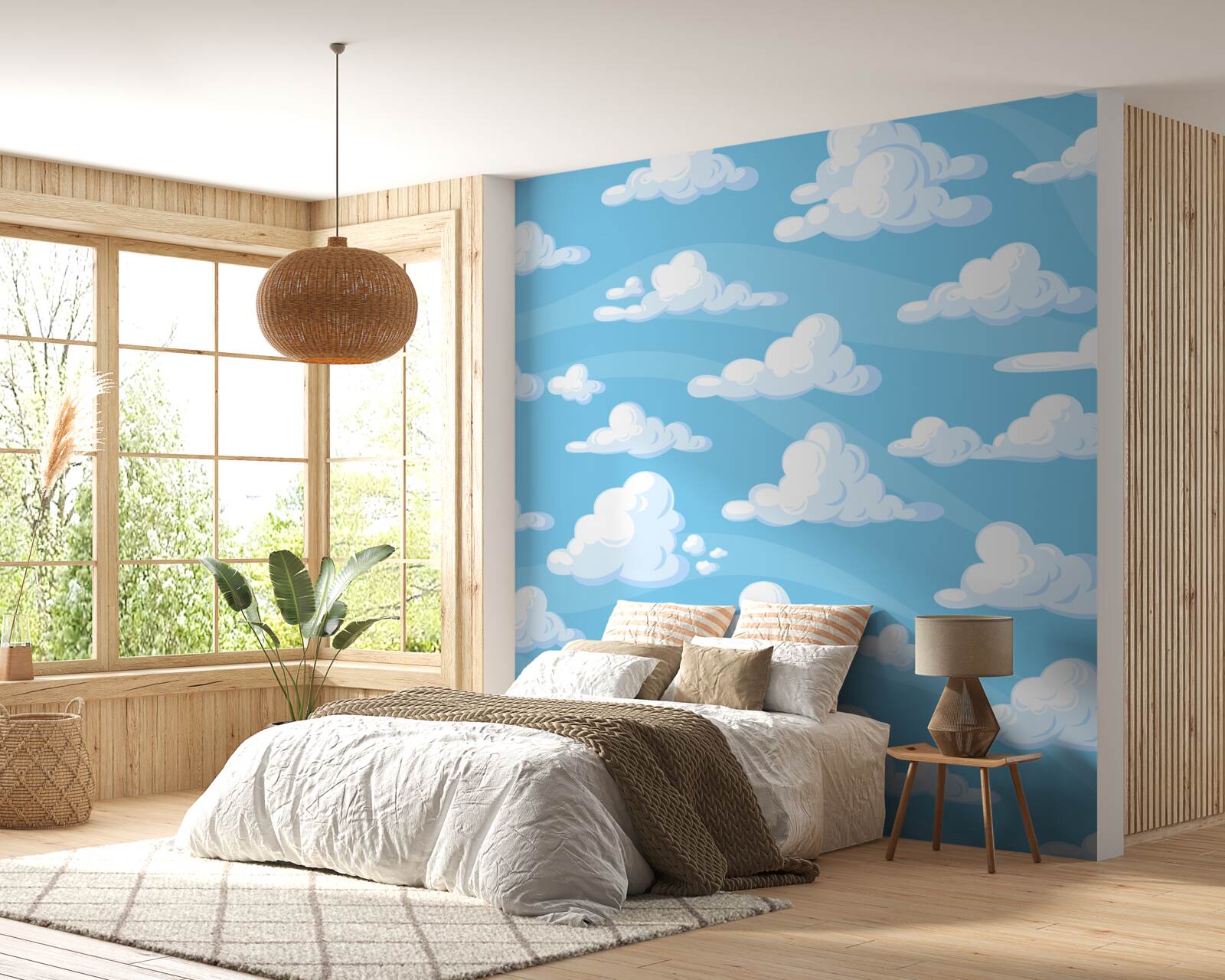 Fototapeta chmury unoszące się po lazurowym niebie