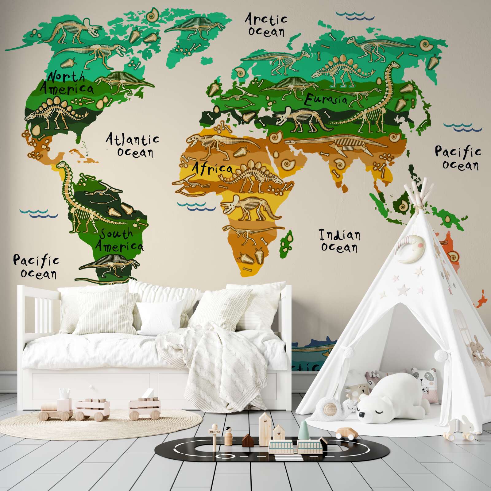 Fototapeta mapa świata w nietypowym wydaniu