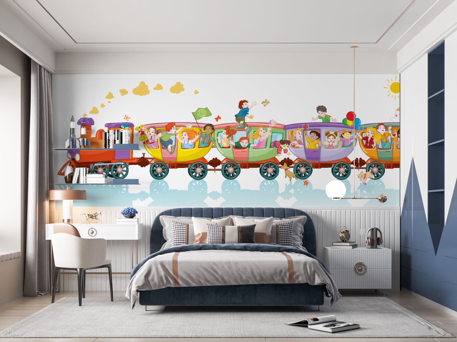 Fototapeta pstrokaty trening z chłopakami