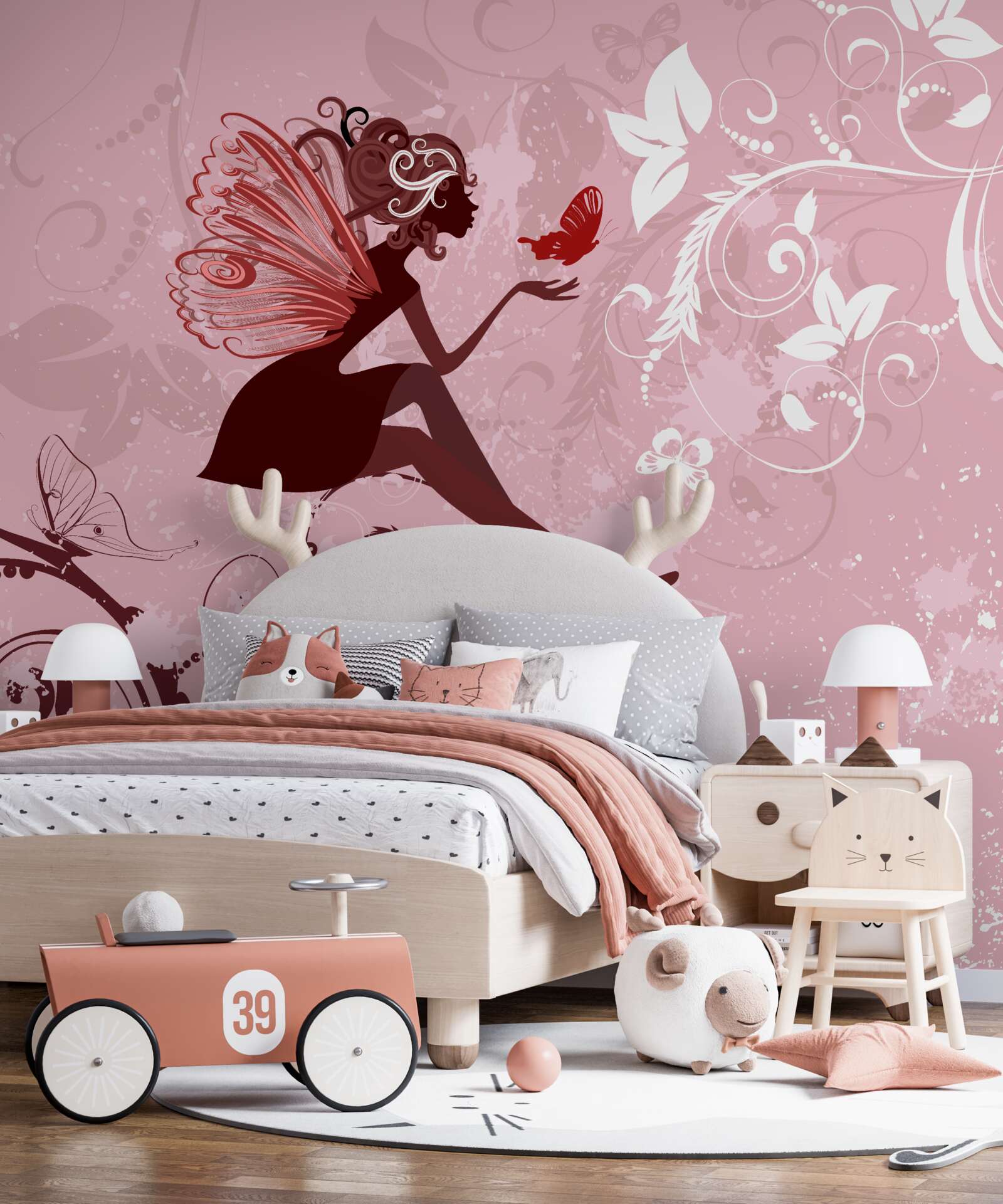 Fototapeta dziewczyna próbuje złapać motyla