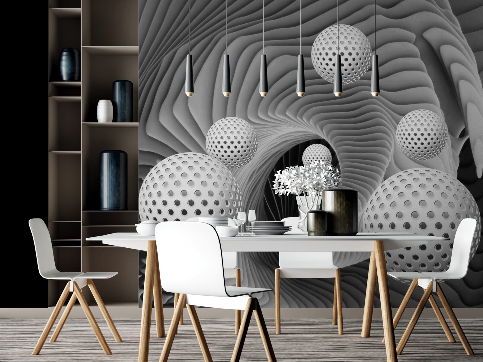 Fototapeta kulki 3d latające w dal