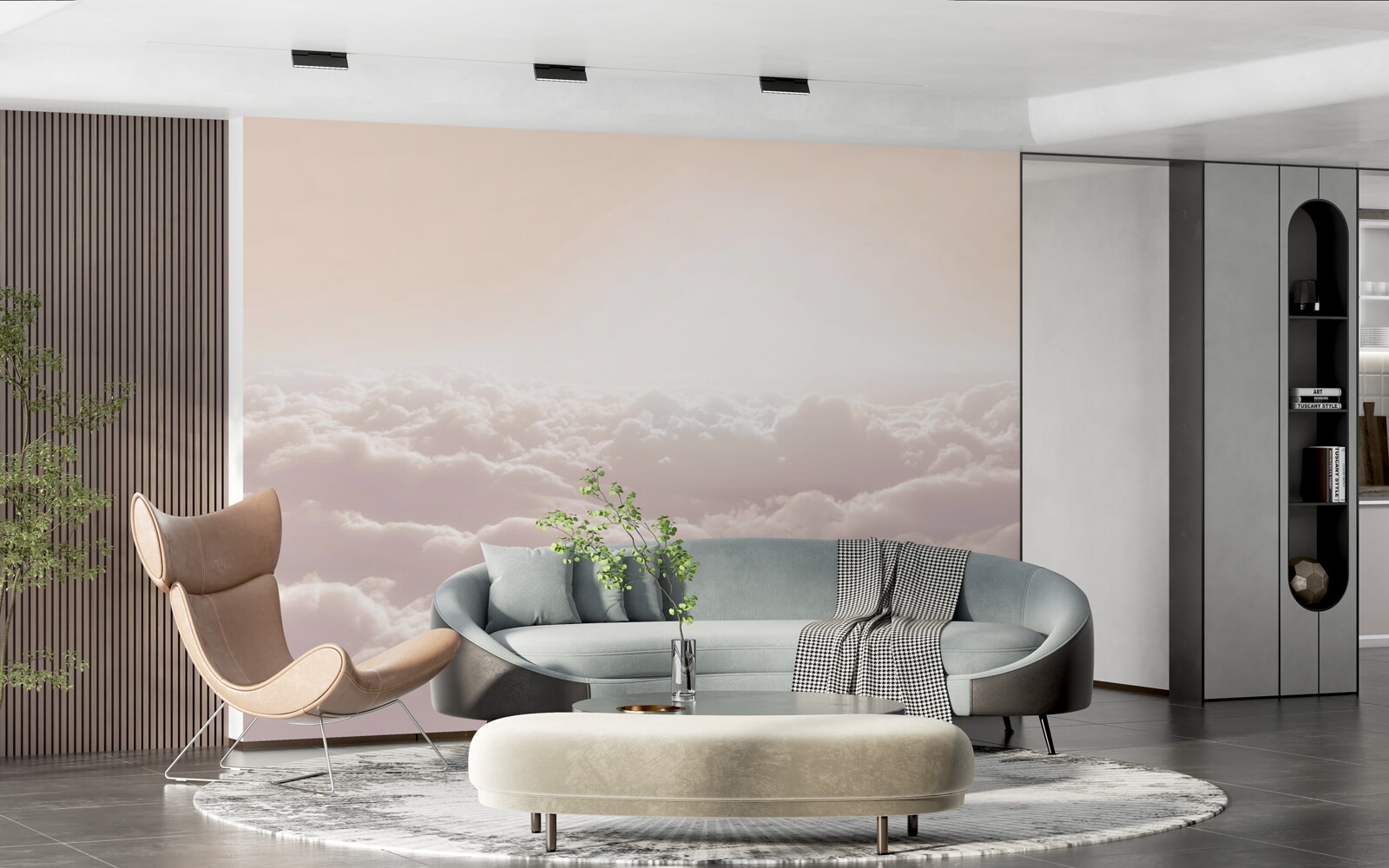 Fototapeta puszyste chmury i promienie słońca