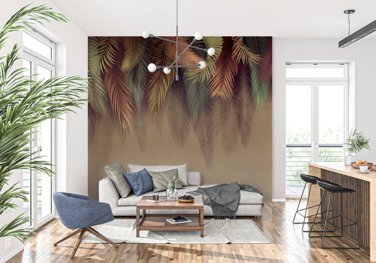 Fototapeta liście paproci jesienią