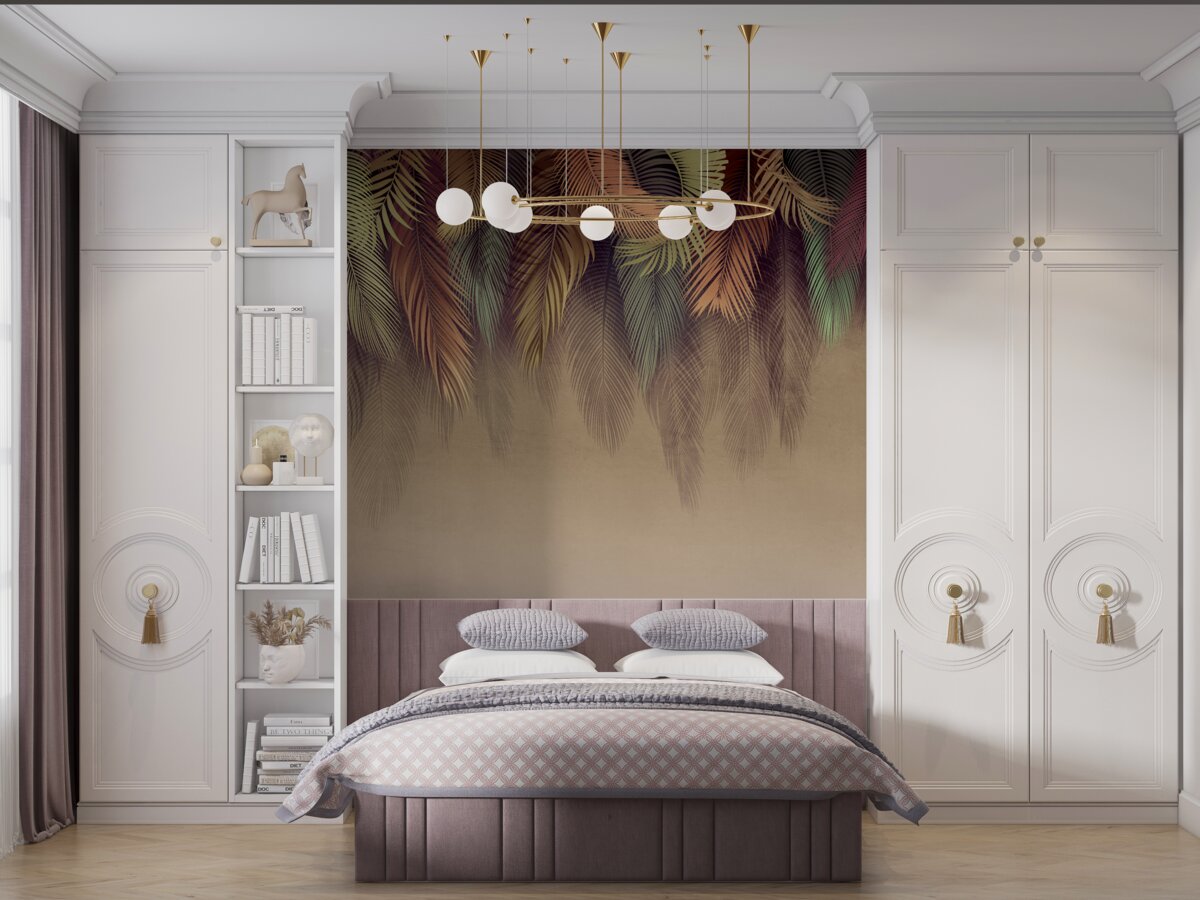 Fototapeta liście paproci jesienią