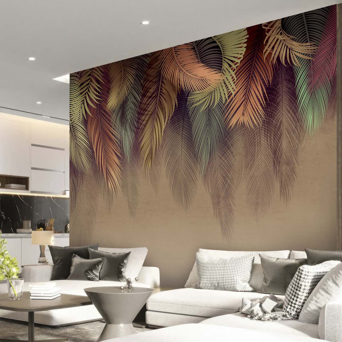 Fototapeta liście paproci jesienią