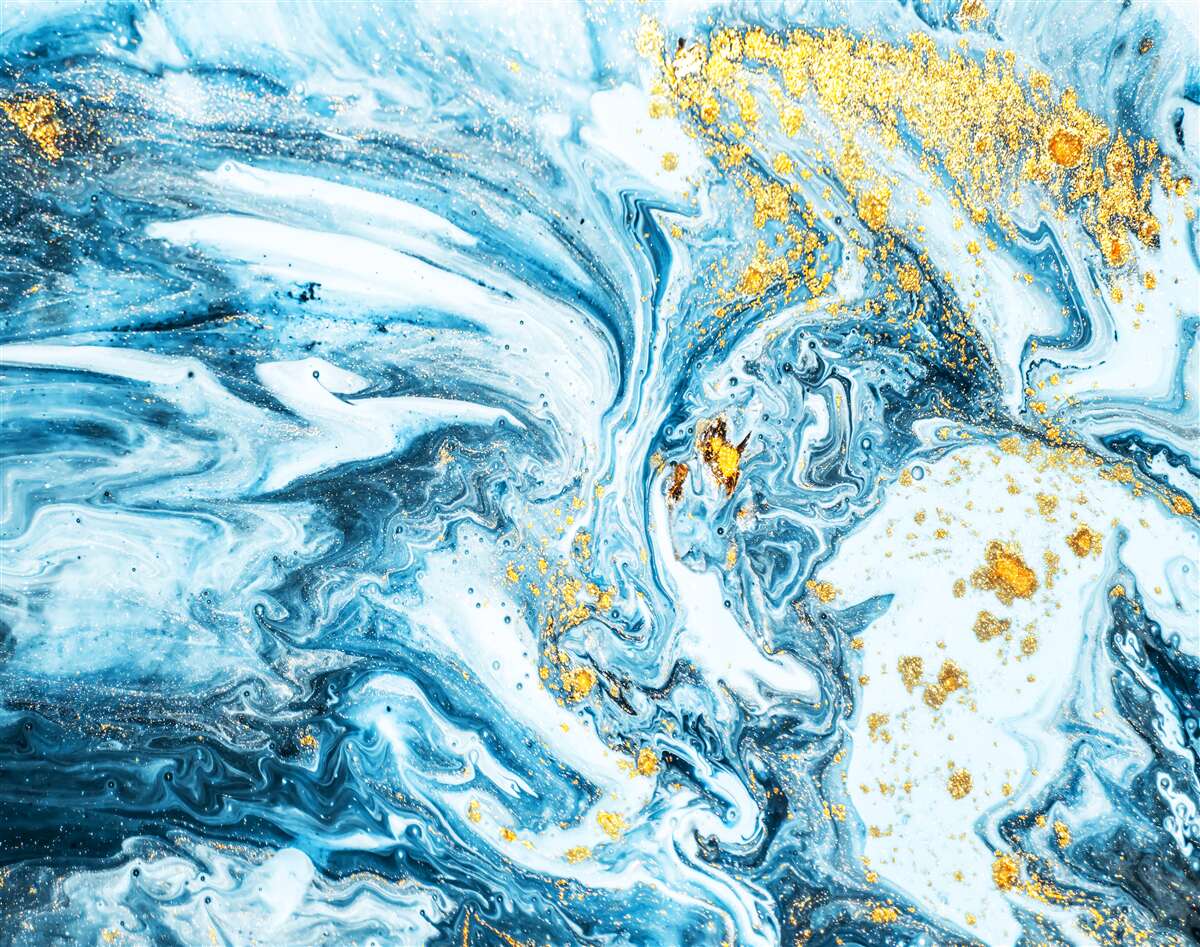 Fototapeta zimne, błotniste wody ze śniegiem