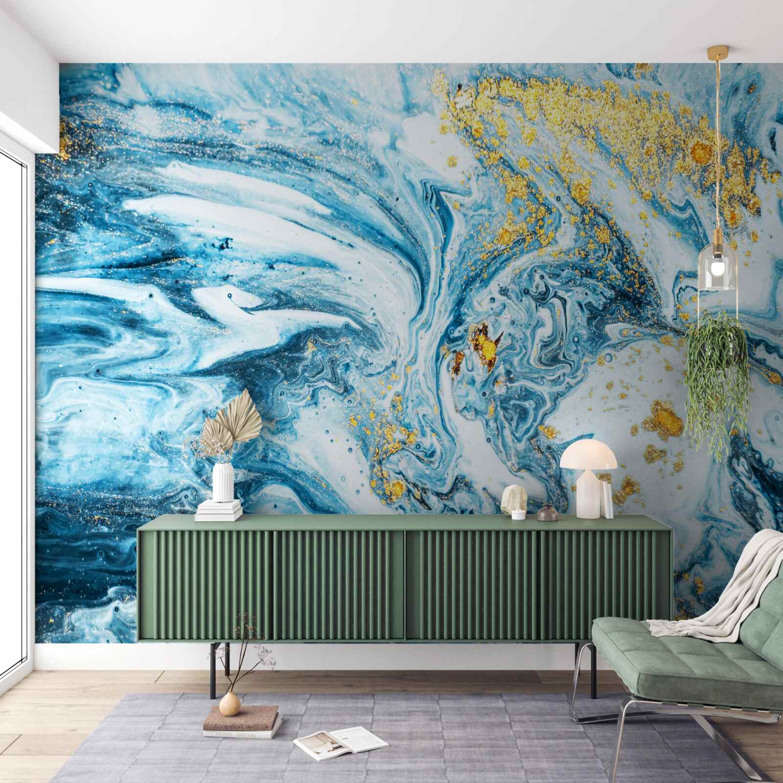 Fototapeta zimne, błotniste wody ze śniegiem