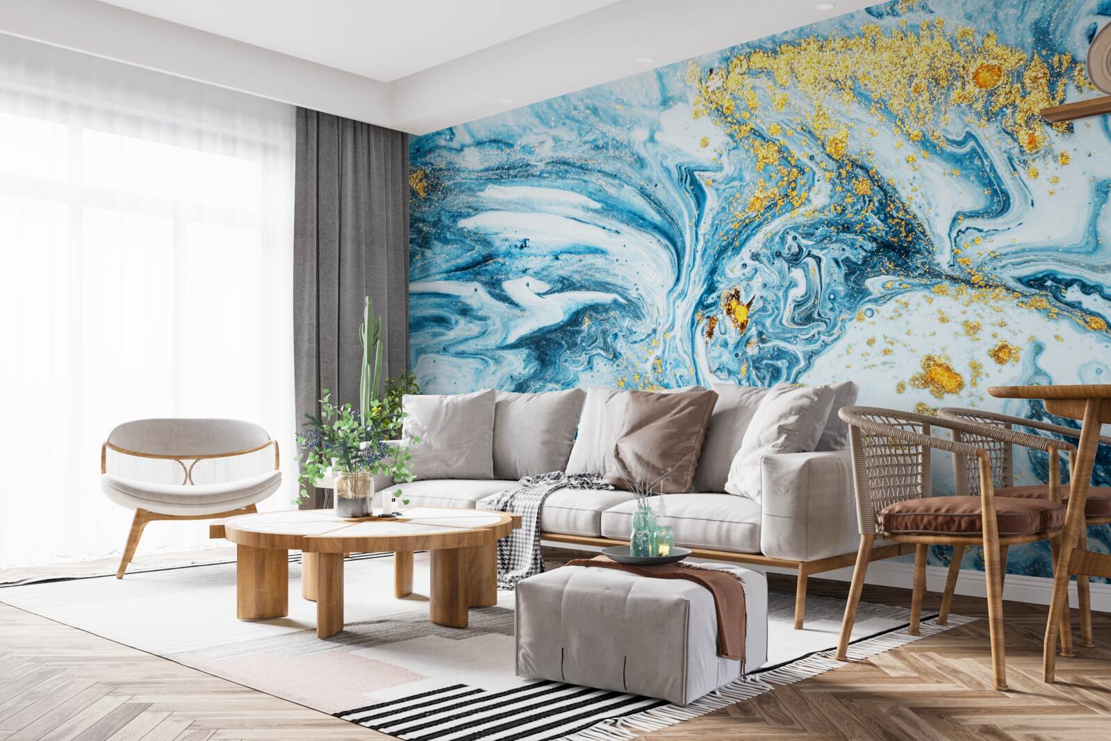 Fototapeta zimne, błotniste wody ze śniegiem