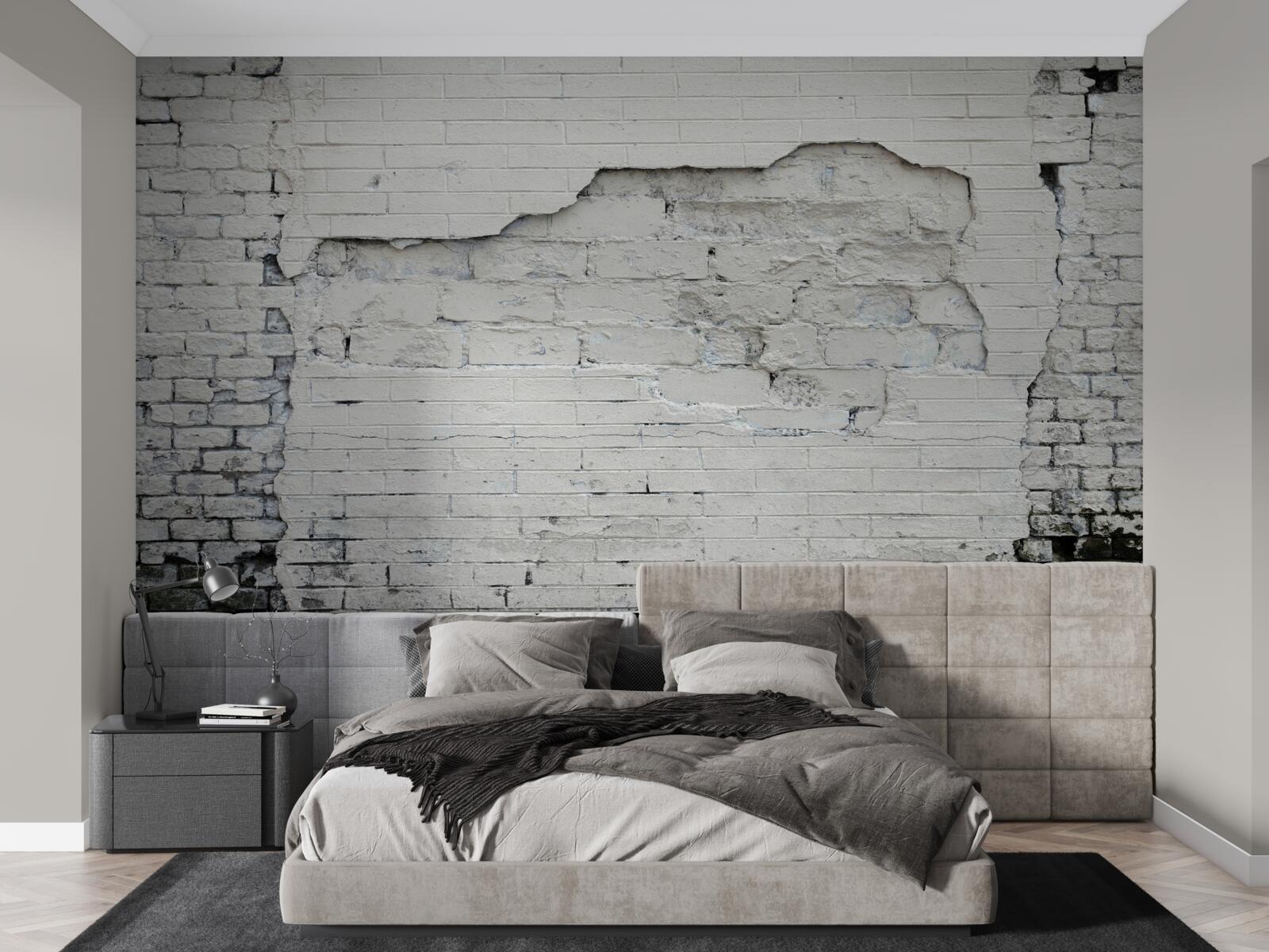 Fototapeta szary mur z kamienia i cegły