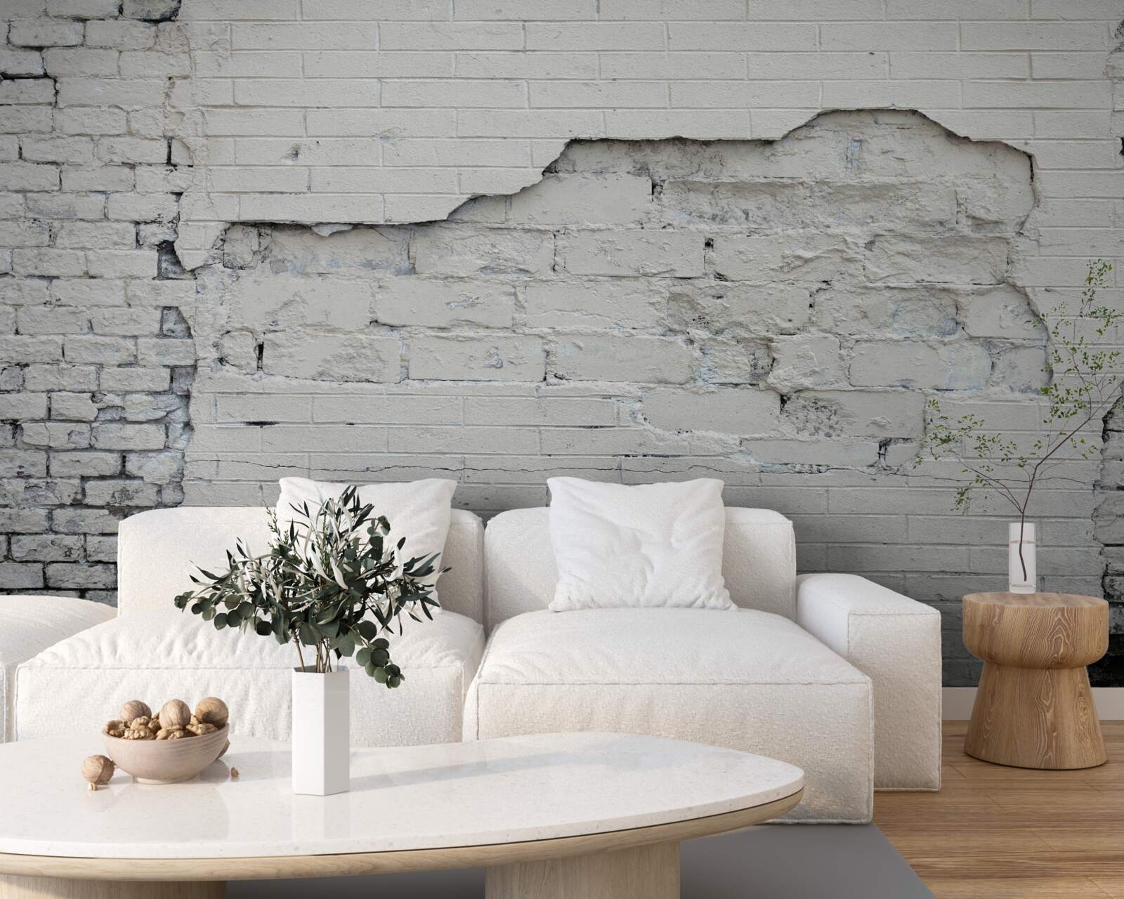 Fototapeta szary mur z kamienia i cegły