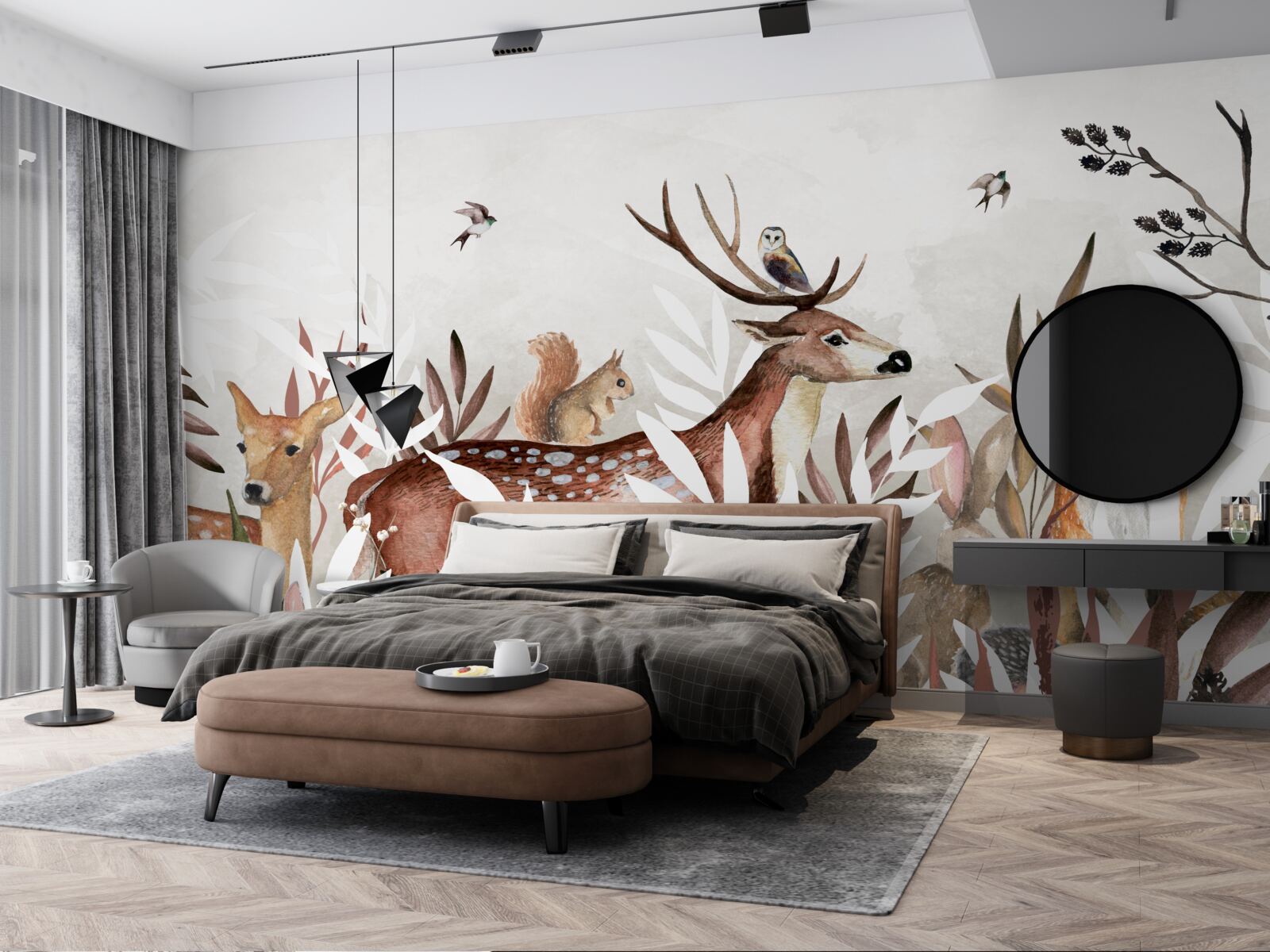 Fototapeta mieszkańcy lasów i rośliny