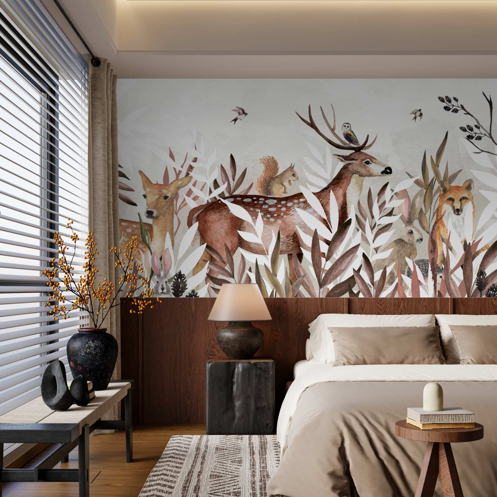 Fototapeta mieszkańcy lasów i rośliny